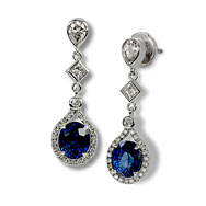 Sapphire & Diamond Drop Earrings