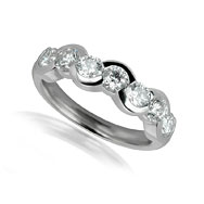 7 Stone Diamond Wedding/Eternity Ring